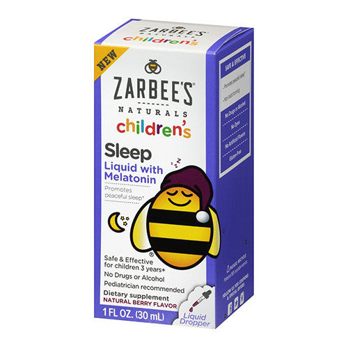 Zarbees Naturals Childrens Sleep Liquid With Melatonin Natural Berry Flavor, 1 Oz